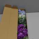 Spring Flowers Artificial for Decoration Purple and Blue Flowers with Stems Silk Roses Bouquet with Pansy Fake Flower Arrangement for Home Table Kitchen Wedding Party Decoration (12.89")