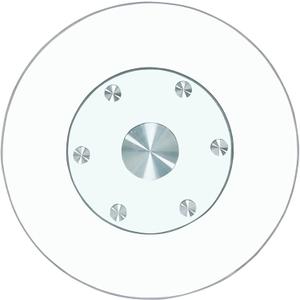 24" Glass Lazy Susan for Dining Table with 6 Rotating Wheels Table Top Centerpiece Kitchen Turntable Large Round Silent & Smooth Spin