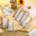 Spakon 50 Sets Bee Baby Shower Pens Favors Bamboo Pens with Thank You Bookmarks Cute Baby Shower Return Gifts for Guest Party Favors Decorations Game Prizes Gender Reveal Supplies