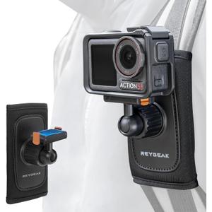 REYGEAK for DJI Osmo Backpack Strap Mount,Bag Belt Shoulder Clip Mount for Action 5 Pro/4/3,Magnetic Backpack Quick Release Mounts for DJI OSMO Action Accessories