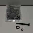 1/2 x 5 Inch Carriage Bolt Kit, Rust Resistance Bolts Includes 12 Bolts, 12 Washers, and 12 Nuts, Black