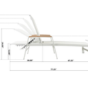 Oxton Outdoor Aluminum Chaise Lounge by Christopher Knight Home - White+Natural
