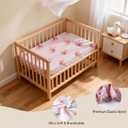 Bassinet Sheets 33x20 for Baby Delight, Newton,Airclub,Maxi Cosi,Angelbliss,Dream on Me,Mika,Harppa,Amke,ezebaby Rectangle Bassinet Mattress - Pink Floral 3 Pack Girl