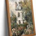 LBTZEVIR Vintage Rose Garden Oil Painting Farmhouse Pictures Framed Wall Art Rustic Wall Decor for Living Room Bedroom Office Home & Office Decoration 8x10 inch