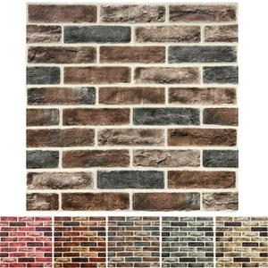 20-Pack 104 Sq.Ft 3D Wall Panels Peel and Stick 3D Faux Brick Wallpaper Peel and Stick Brown Grey Faux Stone Wall Panel Foam Brick Self-Adhesive 3D Wallpaper, 20PCS