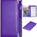 Server Books for Waitress - 5x9 Waiter Book Server Wallet with Zipper Pocket, Cute Waitress Book&Waitstaff Organizer with Money Pocket Fit Server Apron (Purple)