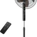 Pedestal Fan with Remote, Oscillation Standing Fan with 3 Speeds & 3 Modes, Electric Cooling Fans with Timer, Adjustable Height & Tilt Head, Quiet Floor Fan for Bedroom, Living Room, Office, 17.13"D x 17.13"W x 51.18"H