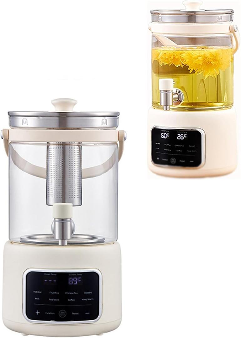 3L Glass Electric Kettle with faucet, No Plastic Contact, Adjustable Temperature 40-90C, 24-Hour Heat Retention,allows you to easily enjoy tea