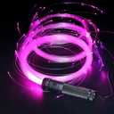 6ft LED Fiber Optic Whip Dance Space Whip with 12 Colors, 36 Color Modes 360 Swivel Pixel Rave Whip Rave Lights for Gift,Dancing Parties, Music Festival, Christmas Carnival