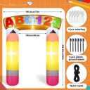 Leyndo 6.56 ft Preschool Graduation Decorations Inflatable Pencil Arch Back to School Decorations Kindergarten Graduation Backdrop for 2026 Graduate School Party Decor