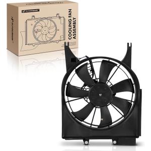 A-Premium Right A/C Condenser Fan Assembly Compatible with Select Acura Models - RDX 2007 2008 2009 2010 - Replace# 38611RWCA01, 38615RWCA01