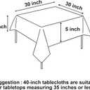 Hiasan Small Tablecloth for Square Tables - Waterproof and Spillproof Washable Fabric Table Cloth for Dining Room Kitchen Party (Red, 40 x 40 Inch)