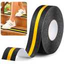2" x 80ft Anti Slip Tape with Reflective Stripe, Adhesive Grip Non Slip Stair Treads Tape, Non Skid High Traction Adhesive for Stairs Step Ramps Boats Decks