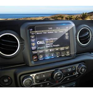 2018-2022 2023 Wrangler Screen Protector for Jeep Wrangler (Sahara/High Altitude/Rubicon/Rubicon 392/Sport S/Willys) 8.4-Inch Touch Screen, 9H Tempered Glass 2023 Wrangler 4xe Accessories 8.4"