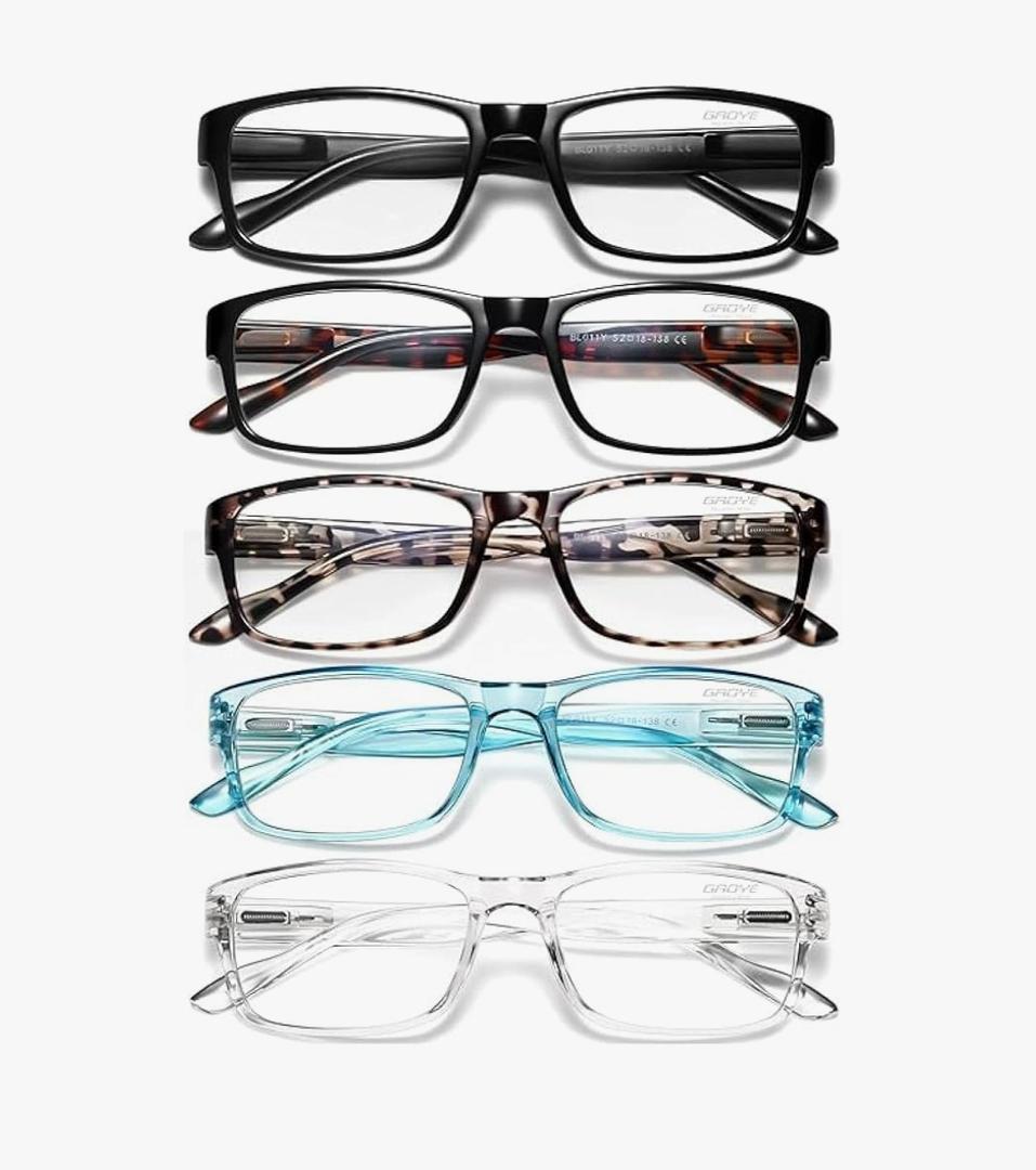Gaoye Professional Reading Glasses for All Day - Computer Readers with Blue Light Protection - Value Pack