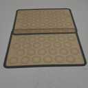 Amazon Basics Silicone Baking Mat for Macarons, Non-Stick, Food Safe, 16.5" x 11.6", Beige/Gray, Pack of 2