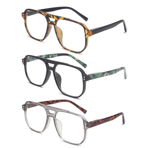 Jimmy Sunshine 3-Pack Anti-Blue Light Reading Glasses Lightweight Eyewear Reader for Men Women Mix Color Computer Readers 2+