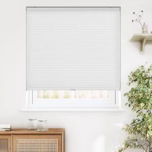 LazBlinds Cordless Cellular Shades, Light Filtering Honeycomb Shades for Home, Thermal Insulation Noise Reduction Blinds for Windows, 18'' W x 36'' H, White (Light Filtering-white)