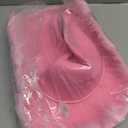 4E's Novelty Cowboy Hat with feathers With Heart Shaped Sunglasses for Women, Felt Cowgirl Hat for Party Costume Dress Up (Pink)