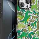 for iPhone 16 Pro Case TPU+PC Premium Painted Anti-Drop Phone Case Superior Shock Absorption Military-Grade Drop Protection Cute Cartoon Dinosaur Design Phone Case