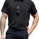 NIASHOT Men's Polo Shirts Tactical Short Sleeve Golf T-Shirt Athletic Collared Summer Shirts (XXL)