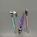 Lallisa 4 Pcs Double Head Baby Silicone Food Spoon Baby Fruit Scraping Mud Spoon Soft Feeding Food Scraper for Infants Fruit Feeding (Multicolor) (purple, green, pink, cyan)