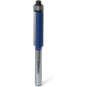 FivePears Flush Trim Router Bits 1/4 Inch Shank, 3/8 Inch Cutting Diameter, 1-3/16 Inch Cutting Height, Bottom Bearing Flush Straight Cut Trim Router Bit for Woodworking.