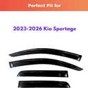 KPY Rain Guards Fit for 2023-2026 Kia Sportage, Out-Channel Window Visors Vent Wind Deflectors 4PC, Car Accessories for 23-26 Sportage