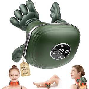 Shoulder & Neck Massager with Heat, Bionic Neck Massager for Pain Relief Deep Tissue, 4D Kneading Fingers, LCD Display & Adjustable Intensity, Relaxation Muscle Tension, Ideal Gift for Men and Women