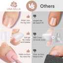 UNA GELLA Toe Nail Tips 504Pcs - Full Cover Matte Squavol Toe Nails Soft Gel Pre-file Gel Toe Nail Tips For Toe Nail Extensions Home DIY Nail Salon Soak Off 15 Sizes