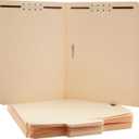 Amazon Basics Manila File Folders with Fasteners for Organized Filing, Letter Size, Light Brown, 100-Pack