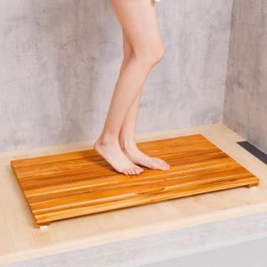 NNN 40" x 20" Teak Shower Mat Handcrafted, Marine-Grade Reinforced, Supports Up to 400 lbs, Indonesian Teak.