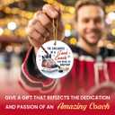 Hockey Coach Ornament 2025 - Appreciation Hockey Coach Gifts for Women Men, Ice Hockey Ornament for Christmas Tree, Inspirational Gifts for Coaches Leader Mentor Inspirer Supporter Teacher Trainer Dad