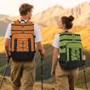 Cooler Backpack - 40 Cans Insulated Backpack Cooler for Men & Women, Portable 2 Leak Proof Compartments Coolers Bag for Beach Travel Picnic Lunch Hiking BBQ Camping - MIYCOO (Orange)