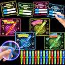 Valentines Day Cards for Kids School Classroom Exchange, 24 Pack Valentines Cards with Light Up Spinning Toy Pens, Valentines Cards Gifts for Kids School Classroom, Valentines Day Gifts for Kids