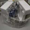 20.5 inches Modern Ceramic Dark Blue Bedside Lamp Set of 2 for Bedroom Decor Farmhouse Table Lamp for Living Room Office Dorm 