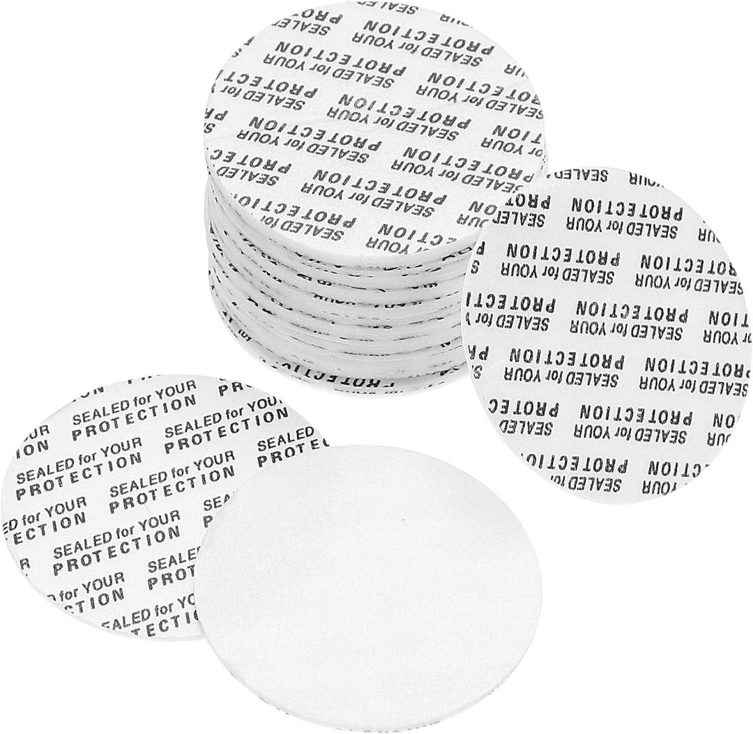 PATIKIL 45mm/1.77" Foam Lid Liner, 100 Pack PS Foam Resistant Tamper Pressure Sensitive Seal for Bottle Cap Liners Seals