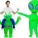 Mevintop 2 Packs Inflatable Alien Costume ET Costume Halloween Blow Up Costume Suit