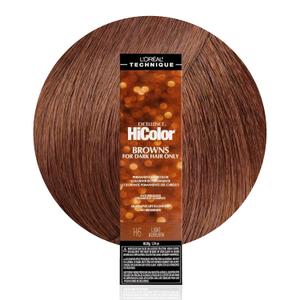 L'Oral Technique HiColor Browns & Blondes Permanent Hair Color | Lifts Dark Hair in One Step | No Brassiness | Rich, Smooth Creme Formula | Intense, Long-Lasting Color | Coolest Brown (H6 Light Auburn)