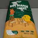 PAWPANG Disposable Dog Diaper Liners Booster Pads for Male & Female Dogs, 100ct, 5 Sizes Options, Doggie Diaper Inserts fit Most Types of Dog Diapers - Pet Belly Bands & Male Wraps (Large(100ct))