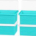 Silicone Freezer Molds for Soup Cube - 2-Cup Freezer Storage Container Tray with Lid,4 Pack Stackable Ice Cube Trays for Portion Control,Food Storage Meal Prep,Oven & Dishwasher Safe (Lake blue)
