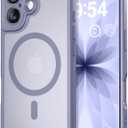Thomo Magnetic for iPhone 17 Case, [Compatible with Magsafe] [Full Camera Protection] Translucent Matte Military Grade Shockproof with Anti-Fingerprint Phone Cover 2025, Lavender Grey