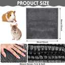 Amylove 4 Pcs Guinea Pig Cage Liner Washable Fleece Pee Pads Pet Dog Cat Bedding Training Mat for Small Animal Guinea Pig Puppy Bunny Hamster(12 x 12 Inch,Square,Dark Gray)