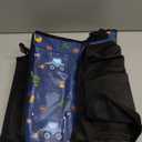 Kids Tray Table Cover, Airplane Tray Cover with Pockets, Airplane Travel Essentials for Kids, Portable Airplane Must Haves for Toddler on Plane or Train and Flying Supplies (Dark Blue)