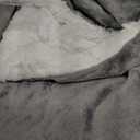 Bedsure GentleSoft Sherpa Fleece King Blankets for Bed, Non-Heated, Thick and Warm Throw for Women and Men, Soft Fuzzy Plush King Blanket for Winter, Grey, 108x90 Inches