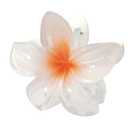 Flower Hair Claw Clips - Hawaiian for Women | Plumeria for Thin | Strong Hold jaw clip | Claw Clips for Girls| Preppy Flower Hair Clip (White)