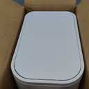 Cesun Small Bathroom Trash Can with Lid Soft Close, Step Pedal, 5 Liter / 1.3 Gallon Stainless Steel Garbage Can with Removable Inner Bucket, Waste Basket for Bathroom, Bedroom (White)