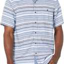 Gymboree Men's Short Sleeve Button Up Shirt (Blue, XXL)