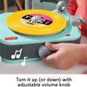 Fisher-Price Musical Toy Deluxe Rockin Record Player Pretend Turntable with 6 Albums for Preschool Play Kids Ages 3+ Years