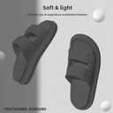 Cloud Slide Sandals for Women Men Pillow Slippers With Ultra Comfort Recovery Beach Shoes Low Arch Support (Black)